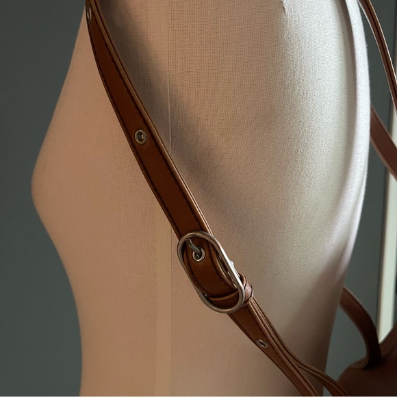 Matt & Nat Brown Vegan Leather Mini Backpack | Convertible | Minimalist - Picture 3 of 7
